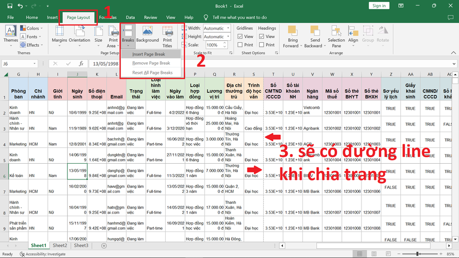 C ch in excel v a trang gi y a4 n gi n v d hi u k m h ng d n